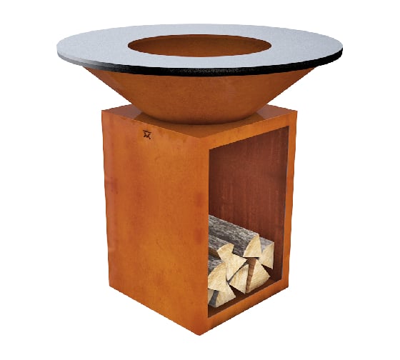 Изображение товара Гриль-очаг KORWOOD HIT 02 с дровницей, диаметр 100 см РИЗУР 4688000000143