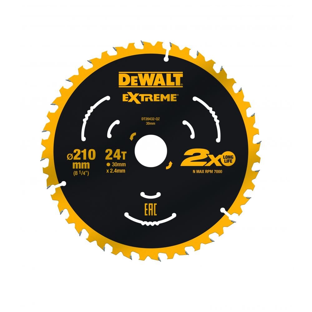 фото Диск пильный extreme (210x30 мм; 24t) dewalt dt20432-qz