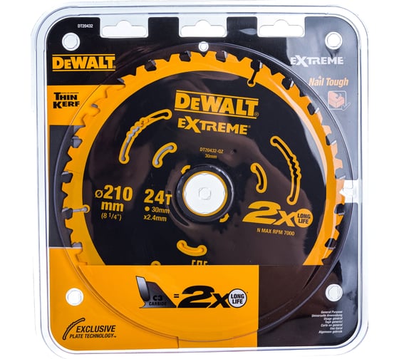 Изображение товара Диск пильный EXTREME (210x30 мм; 24T) DEWALT DT20432-QZ