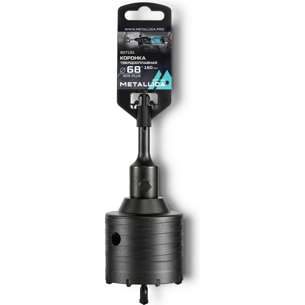 Изображение товара Твердосплавная коронка SDS-plus 68x160 мм М22 с адаптером METALLICA