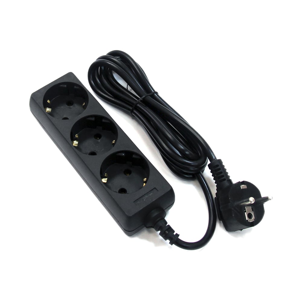 Изображение товара Сетевой удлинитель Grisard Electric 3 розетки 5 метров черный