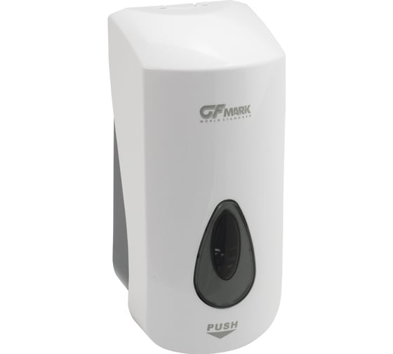 Изображение товара Дозатор GFmark для ДЕЗИНФЕКЦИИ, пластик АБС, БЕЛЫЙ, большой, с глазком - капля, 1000 мл 653