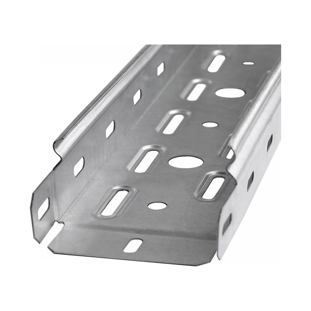 Изображение товара Лоток перфорированный Промрукав 300x80x3000 мм 1.2 мм оцинкованный серый