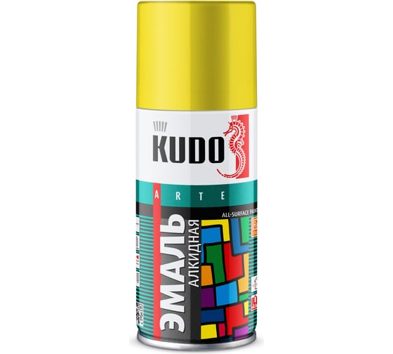 Изображение товара Эмаль универсальная KUDO желтая RAL-1018 210 мл KU-1013.1