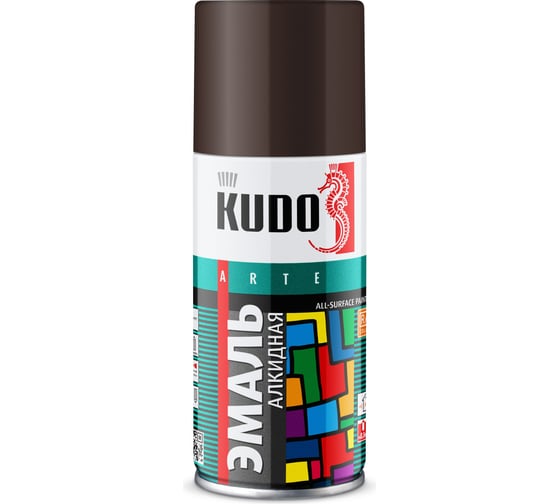 Изображение товара Эмаль универсальная KUDO коричневая RAL-8017 210 мл KU-1012.1