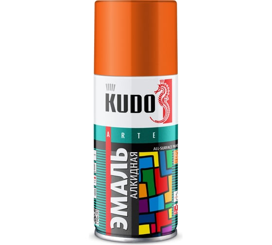 Изображение товара Эмаль универсальная KUDO оранжевая RAL-2004 210 мл KU-1019.1