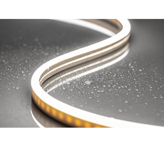 Изображение товара Лента светодиодная GTV NEON FLEX 2835, 600 LED, 12V, IP65, 40W, 6MM, 5M, крепление 6, цвет холодный белый LD-NF-12V6X12-65-CB