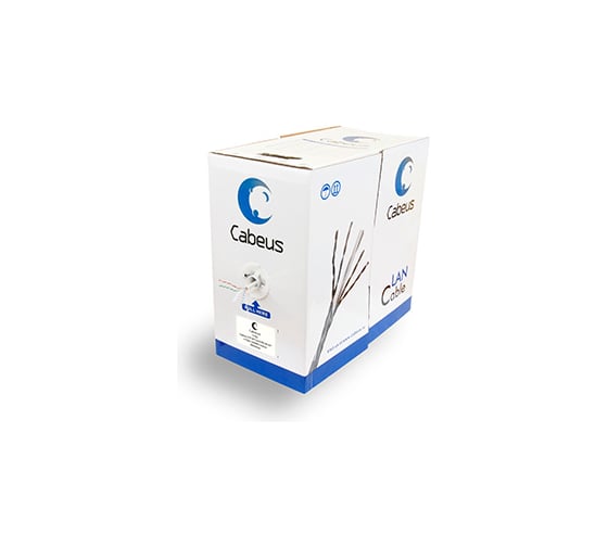 Изображение товара Кабель Cabeus витая пара, категория 6, 4 пары 0,57мм, одножильный, серый UTP-4P-Cat.6-SOLID-GY