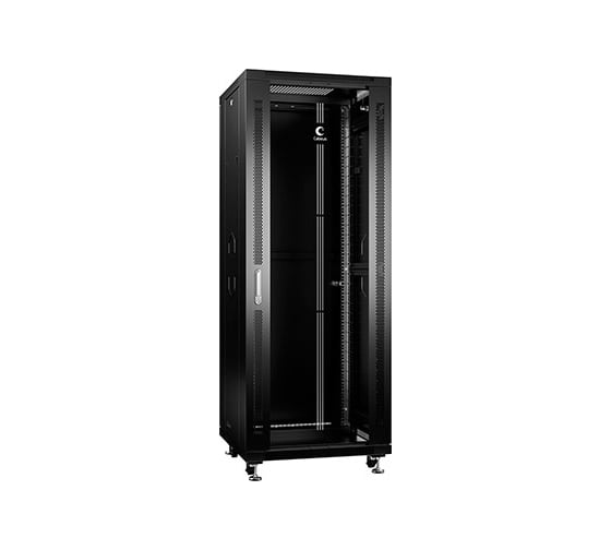 Изображение товара Монтажный телекоммуникационный шкаф Cabeus19 напольный, для оборудования 32U, SH-05C-32U60/80-BK
