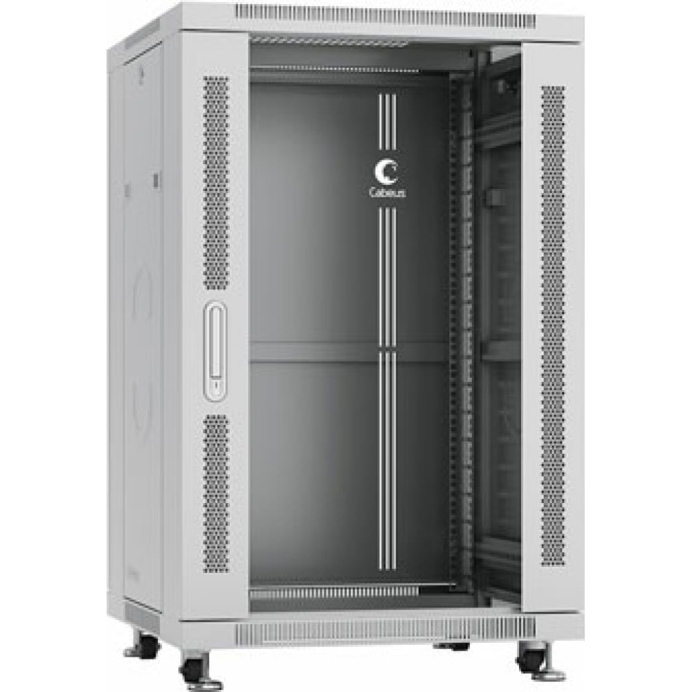 Монтажный телекоммуникационный напольный шкаф для оборудования Cabeus шкаф напольный с 3 ящиками неро 40x82 5x58 см лдсп серый
