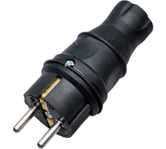 Изображение товара Вилка разборная, каучук, 16 А, 250 В, IP44, черная Mutlusan Electric 010 083 300 028