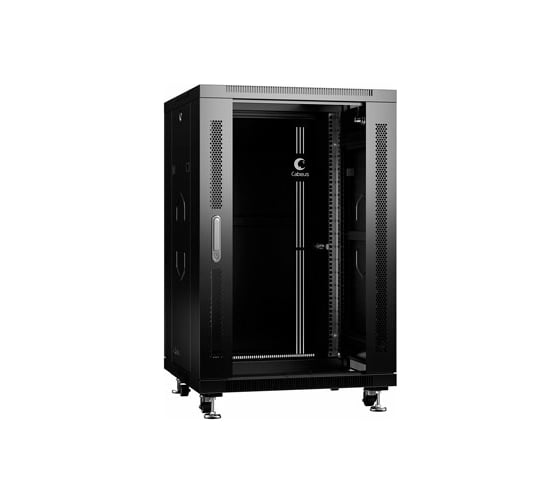 Изображение товара Монтажный телекоммуникационный шкаф Cabeus 19 напольный, для оборудования 18U SH-05C-18U60/100-BK