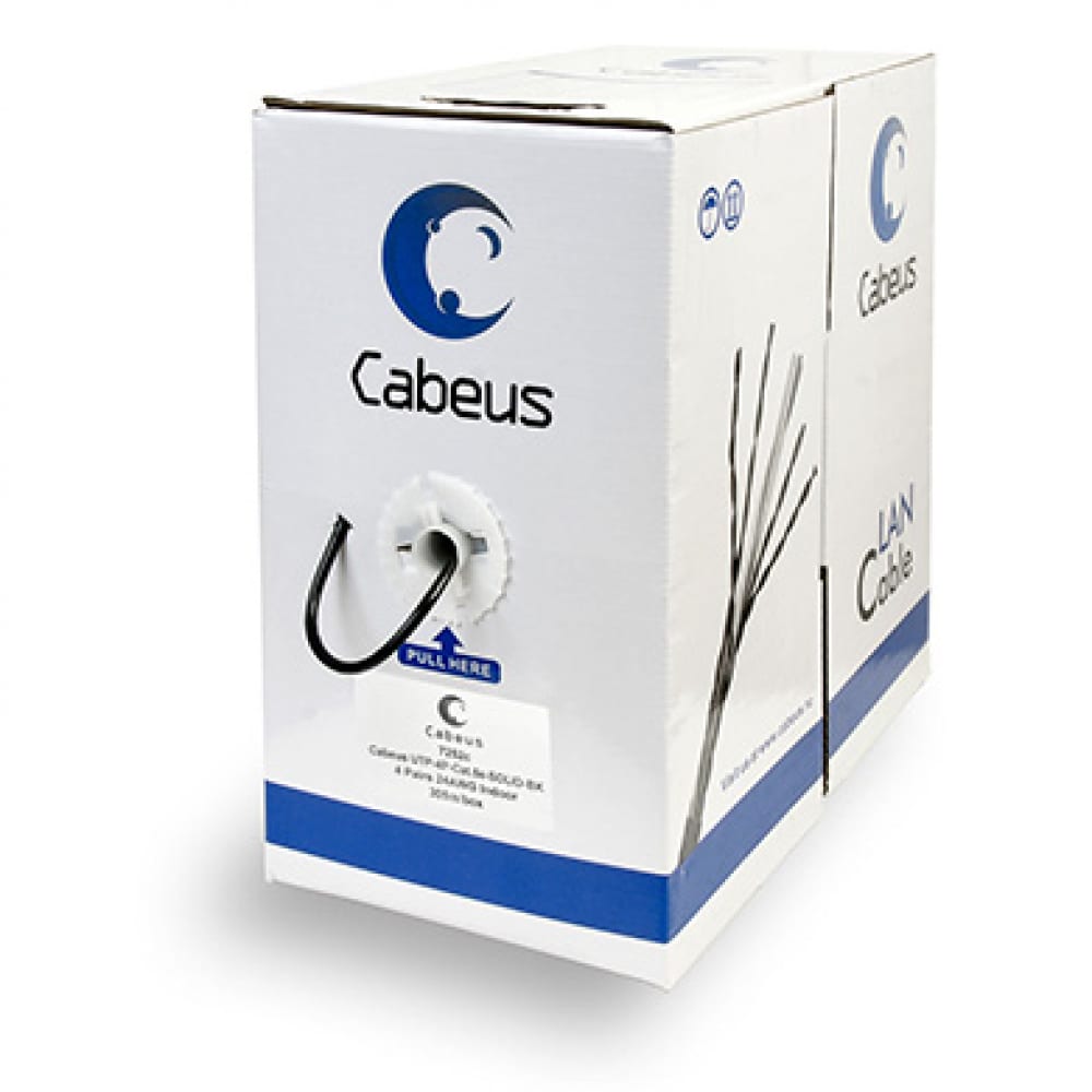 Одножильный кабель Cabeus 5 и парный 110 модуль cabeus