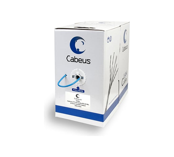 Изображение товара Кабель Cabeus витая пара, категория 5e, 4 пары 0,51мм, одножильный, синий UTP-4P-Cat.5e-SOLID-BL