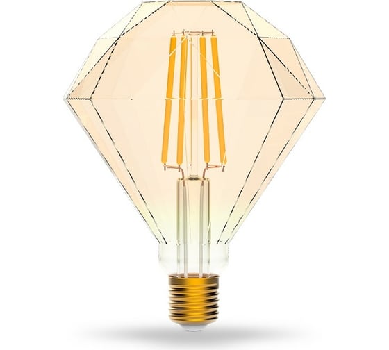 Изображение товара Умная Wi-fi филаментная лампочка Gauss, Smart Light ССТ DIM E27 Diamond 7 Вт 2700-6500K, диммируемая с изменением температуры, управление голосом/смартфоном 1370112