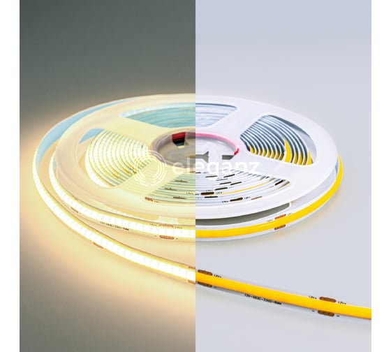 Изображение товара Светодиодная лента Eleganz Standard COB 8Вт, 12В, 310 диодов, 100Лм/Вт, нейтральная 4500К ширина 8мм 990082