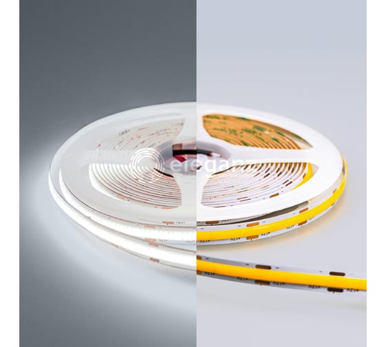 Изображение товара Светодиодная лента Eleganz Standard COB 8Вт, 12В, 310 диодов, 100Лм/Вт, Холодная 6000К ширина 8мм 990083