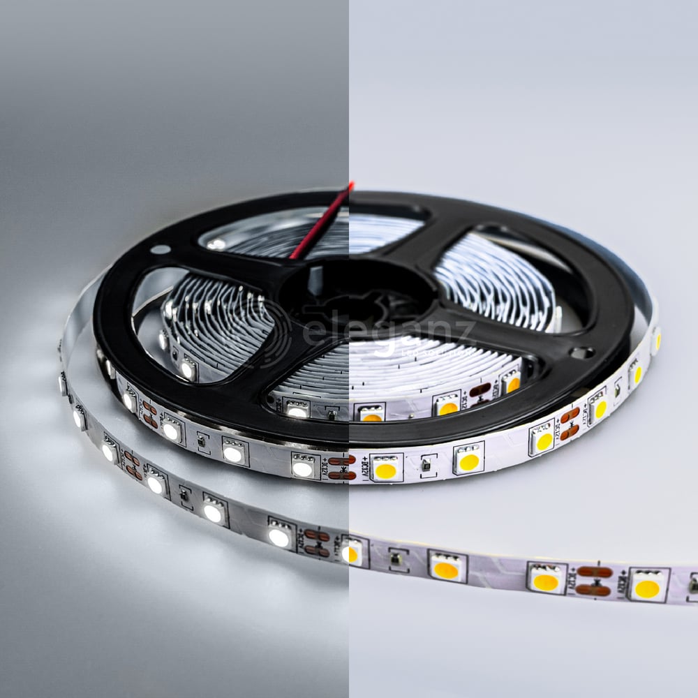 Изображение товара Светодиодная лента Eleganz 5050 60 LED 14.4W/M 12V холодная 6000К