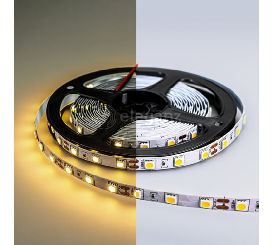 Изображение товара Светодиодная лента Eleganz Standard 5050 60 LED 14.4W/M 12V теплая 3000К EL-SS-14WW