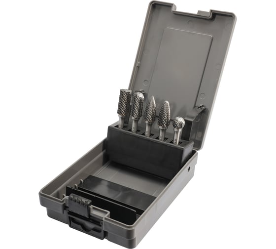 Изображение товара Набор бор-фрез твердосплавных 12 мм, 5 шт, HM, S=6 мм H-Tools 116004ROHT