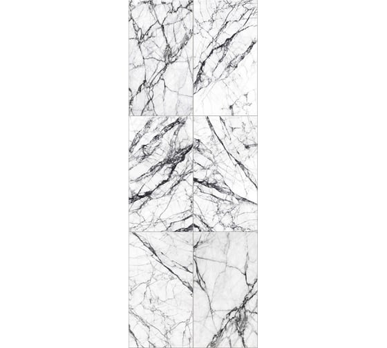 Изображение товара Панель ПВХ КронаПласт Unique Марвин Белый Соло 4 шт УТ-00102576