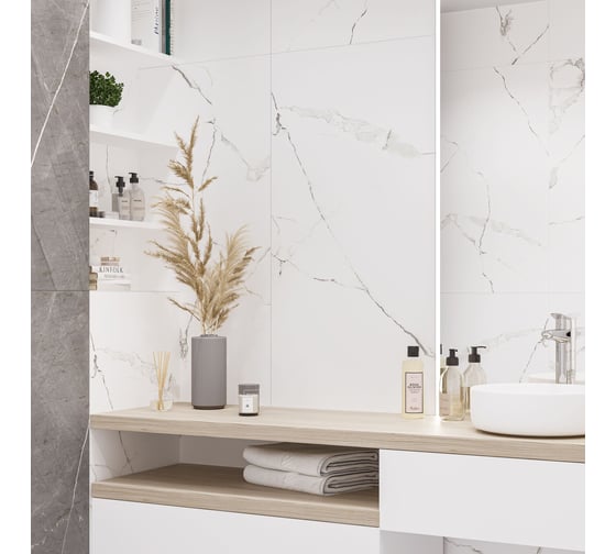Изображение товара Керамогранит CULTO WHITE MARBLE 60x120 матовый, упаковка 1,44м2 УТ-99903675