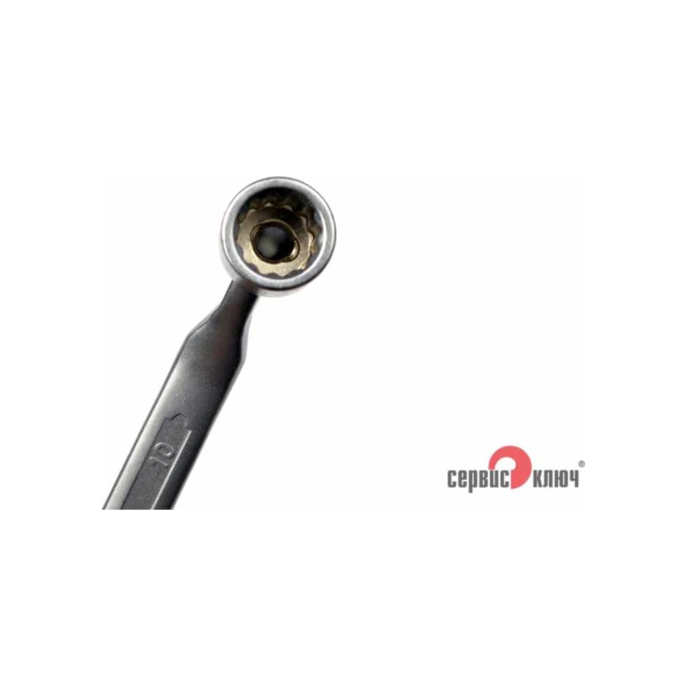 Изображение товара Ключ рожковый с карданной головкой 10 мм 12-гранный, сталь, антикоррозийное покрытие