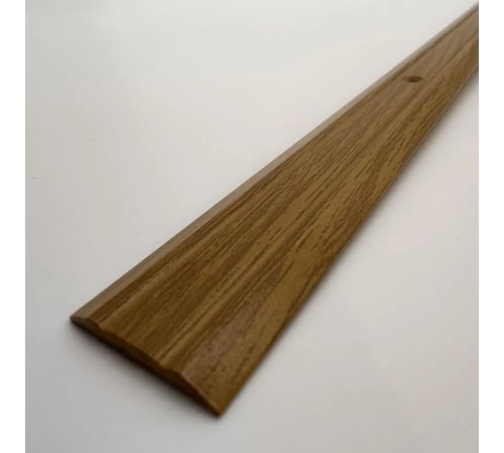 Изображение товара Стыкоперекрывающий алюминиевый порог Алком-М ПД 01 одноуровневый стык, 25x3 мм, 900 мм, дуб светлый ПД01-0037