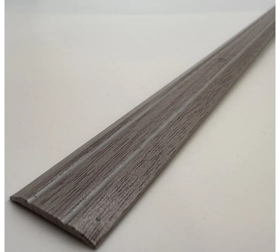 Изображение товара Стыкоперекрывающий алюминиевый порог Алком-М ПД 01 одноуровневый стык, 25x3 мм, 900 мм, дуб пепельный ПД01-0005