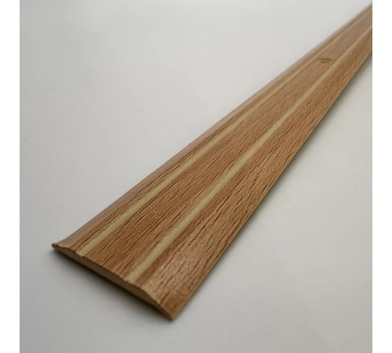 Изображение товара Стыкоперекрывающий алюминиевый порог Алком-М ПД 01 одноуровневый стык, 25x3 мм, 900 мм, бук ПД01-0065