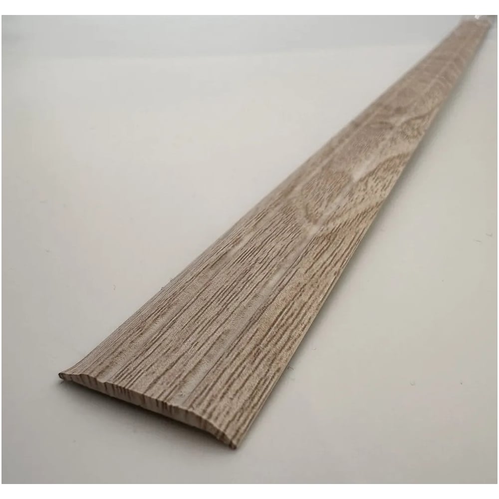 Изображение товара Алюминиевый порог Алком-М ПД 01 25x3 мм, 1800 мм дуб беленый, одноуровневый