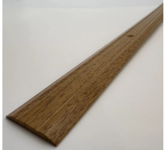 Изображение товара Стыкоперекрывающий алюминиевый порог Алком-М ПД 01 одноуровневый стык, 25x3 мм, 2700 мм, дуб деревенский ПД01-0017