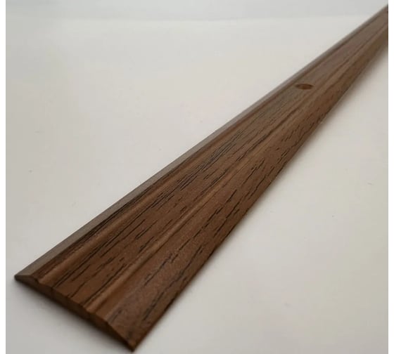 Изображение товара Стыкоперекрывающий алюминиевый порог Алком-М ПД 01 одноуровневый стык, 25x3 мм, 2700 мм, дуб темный ПД01-0048