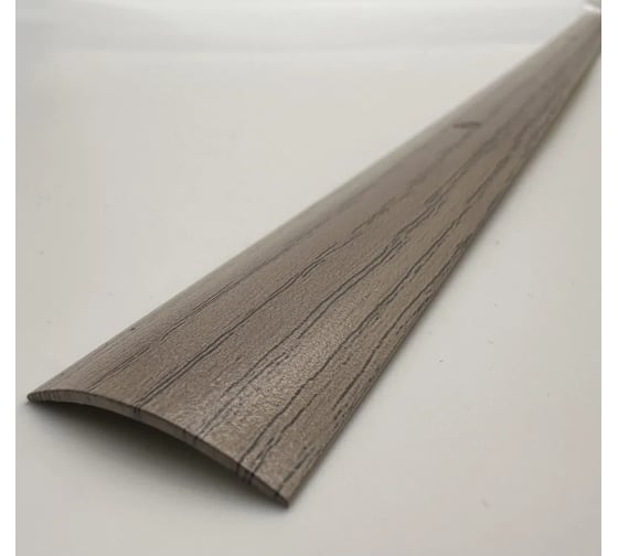 Изображение товара Стыкоперекрывающий алюминиевый порог Алком-М ПД 02 одноуровневый стык, 30x4.4 мм, 900 мм, орех седой ПД02-0057