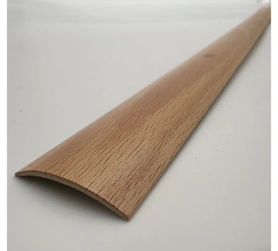 Изображение товара Стыкоперекрывающий алюминиевый порог Алком-М ПД 02 одноуровневый стык, 30x4.4 мм, 1800 мм, бук ПД02-0067