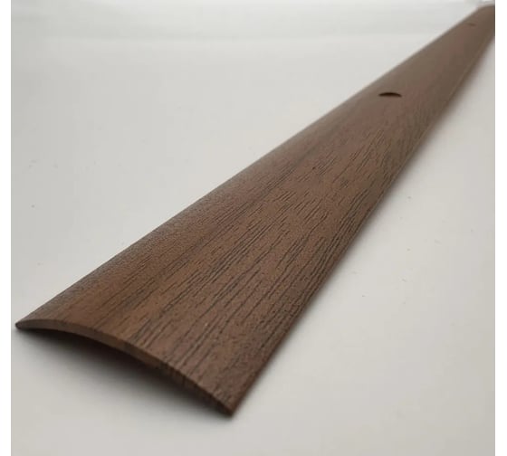 Изображение товара Стыкоперекрывающий алюминиевый порог Алком-М ПД 02 одноуровневый стык, 30x4.4 мм, 1800 мм, орех грецкий ПД02-0055