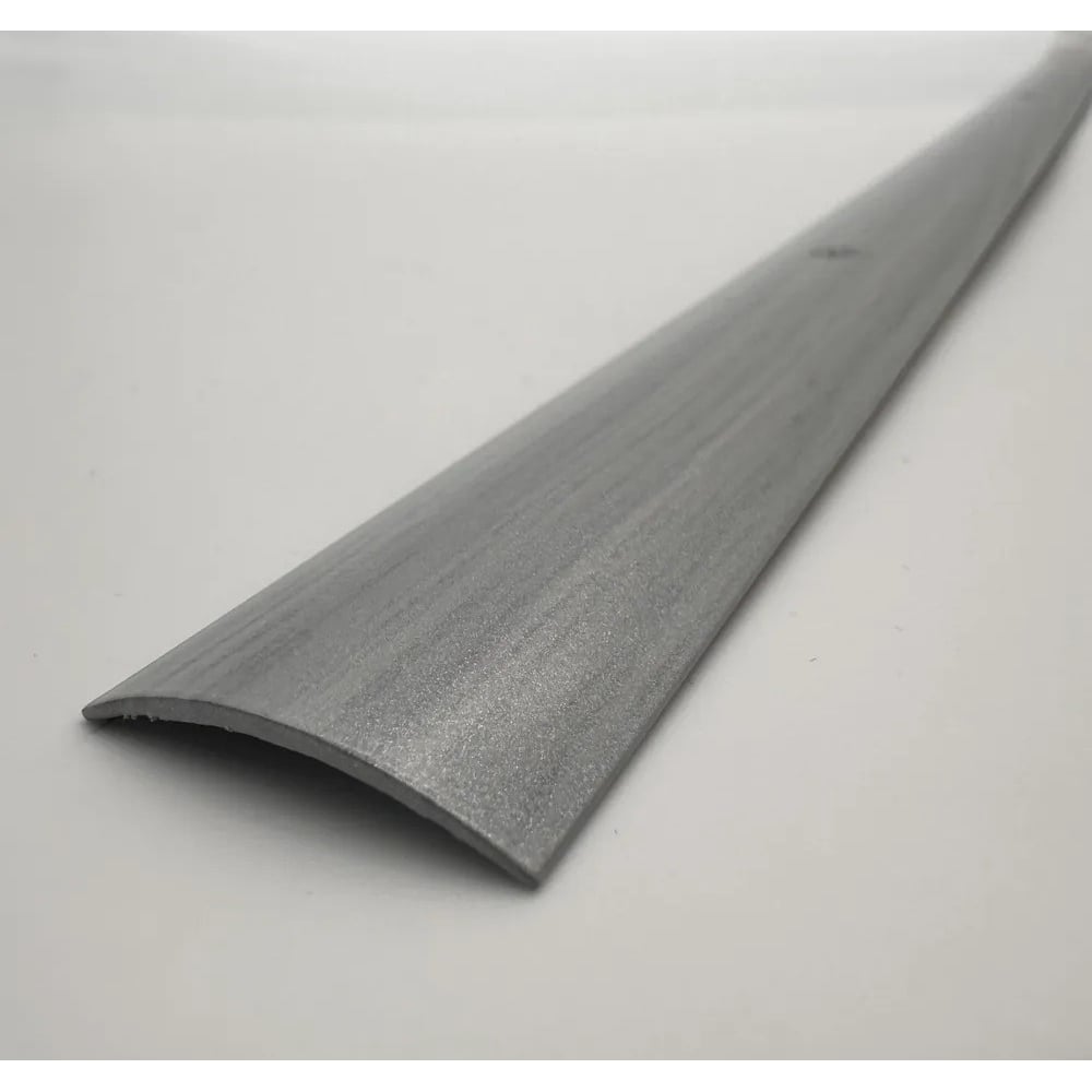 Изображение товара Стыкоперекрывающий алюминиевый порог Алком-М ПД 02 одноуровневый стык, 30x4.4 мм, 1800 мм, дуб серый ПД02-0027