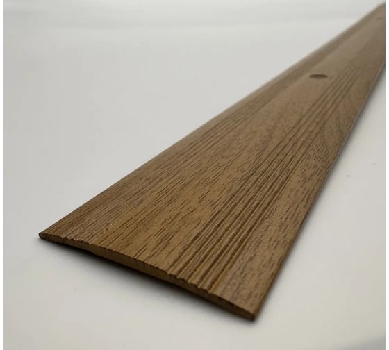 Изображение товара Стыкоперекрывающий алюминиевый порог Алком-М ПД 03 одноуровневый стык, 38x3 мм, 1350 мм, дуб деревенский ПД03-0022