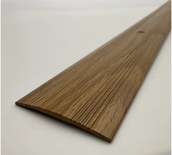 Изображение товара Стыкоперекрывающий алюминиевый порог Алком-М ПД 03 одноуровневый стык, 38x3 мм, 1350 мм, дуб светлый ПД03-0042