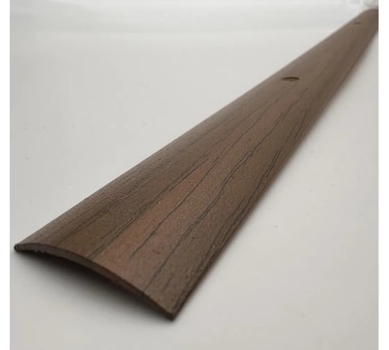 Изображение товара Стыкоперекрывающий алюминиевый порог Алком-М ПД 02 одноуровневый стык, 30x4.4 мм, 2700 мм, дуб темный ПД02-0052