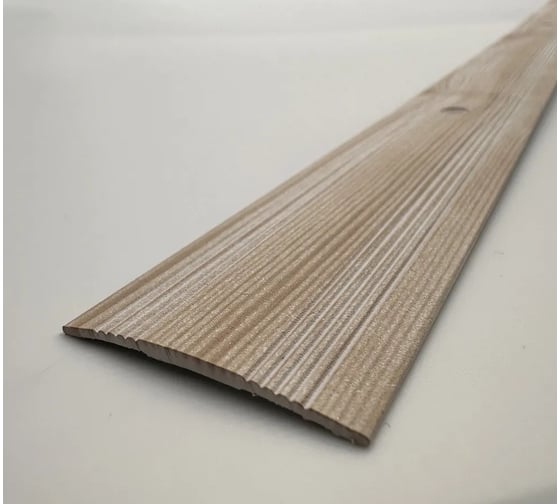 Изображение товара Стыкоперекрывающий алюминиевый порог Алком-М ПД 03 одноуровневый стык, 38x3 мм, 1350 мм, ива светлая ПД03-0014