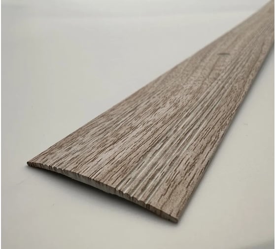 Изображение товара Стыкоперекрывающий алюминиевый порог Алком-М ПД 03 одноуровневый стык, 38x3 мм, 1800 мм, дуб беленый ПД03-0003