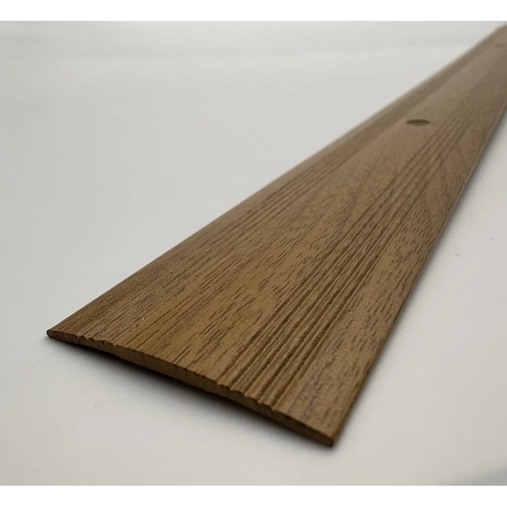 Стыкоперекрывающий алюминиевый порог Алком-М ПД 03 одноуровневый стык, 38x3 мм, 1800 мм, дуб деревенский ПД03-0023