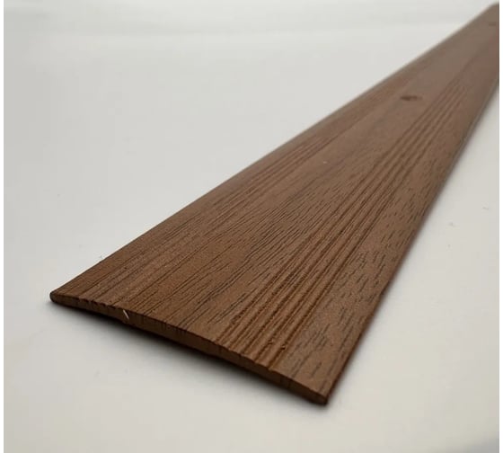 Изображение товара Стыкоперекрывающий алюминиевый порог Алком-М ПД 03 одноуровневый стык, 38x3 мм, 2700 мм, орех грецкий ПД03-0056