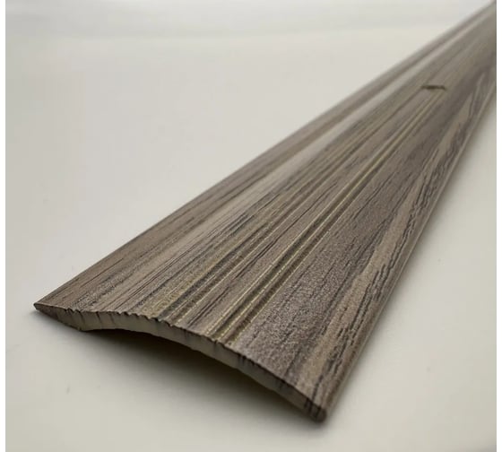 Изображение товара Стыкоперекрывающий алюминиевый порог Алком-М ПД 04 разноуровневый стык, 39.4x7.1 мм, 900 мм, орех седой ПД04-0057