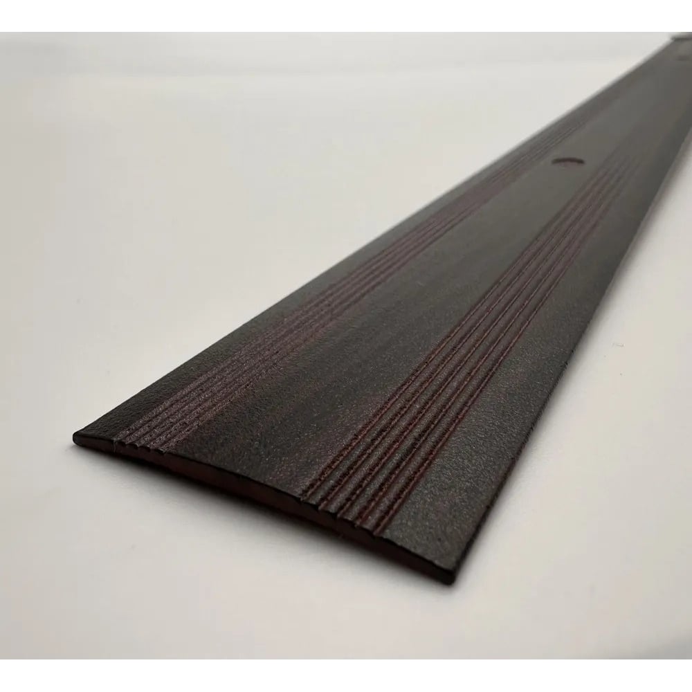 Изображение товара Алюминиевый порог Алком-М ПД 03 2700 мм венге одноуровневый в Москве