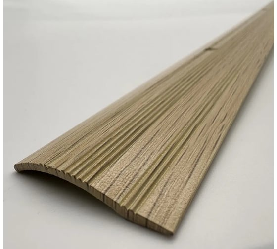 Изображение товара Стыкоперекрывающий алюминиевый порог Алком-М ПД 04 разноуровневый стык, 39.4x7.1 мм, 2700 мм, груша ПД04-0072