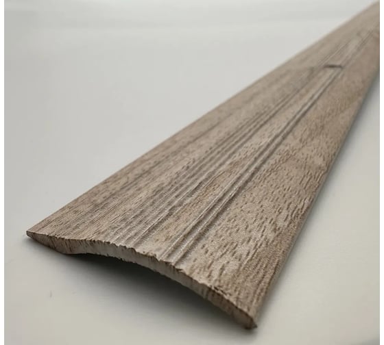 Изображение товара Стыкоперекрывающий алюминиевый порог Алком-М ПД 04 разноуровневый стык, 39.4x7.1 мм, 1350 мм, дуб беленый ПД04-0002