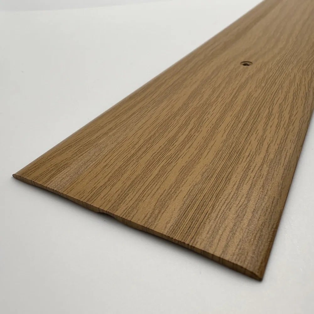 Изображение товара Стыкоперекрывающий алюминиевый порог Алком-М ПД 06 80x3 мм дуб светлый