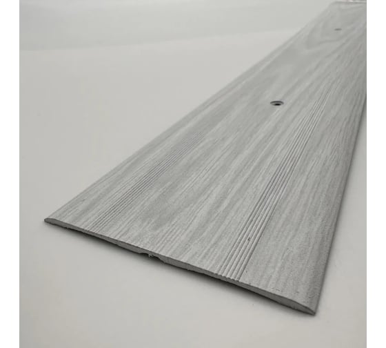 Изображение товара Стыкоперекрывающий алюминиевый порог Алком-М ПД 06 одноуровневый стык, 80x3 мм, 900 мм, ясень белый ПД06-0029